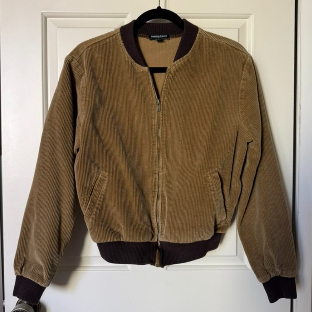 American Apparel Medium Corduroy Bomber Jacket